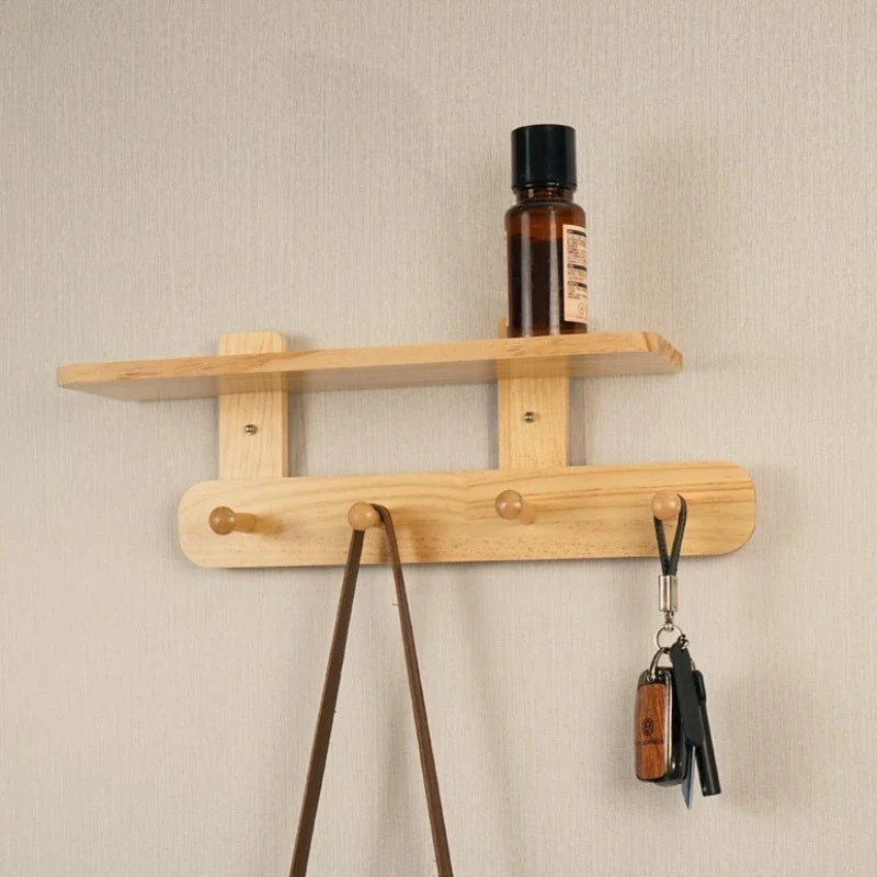 Oeny Multifunctional Coat Rack With Wall Hooks And Shelving