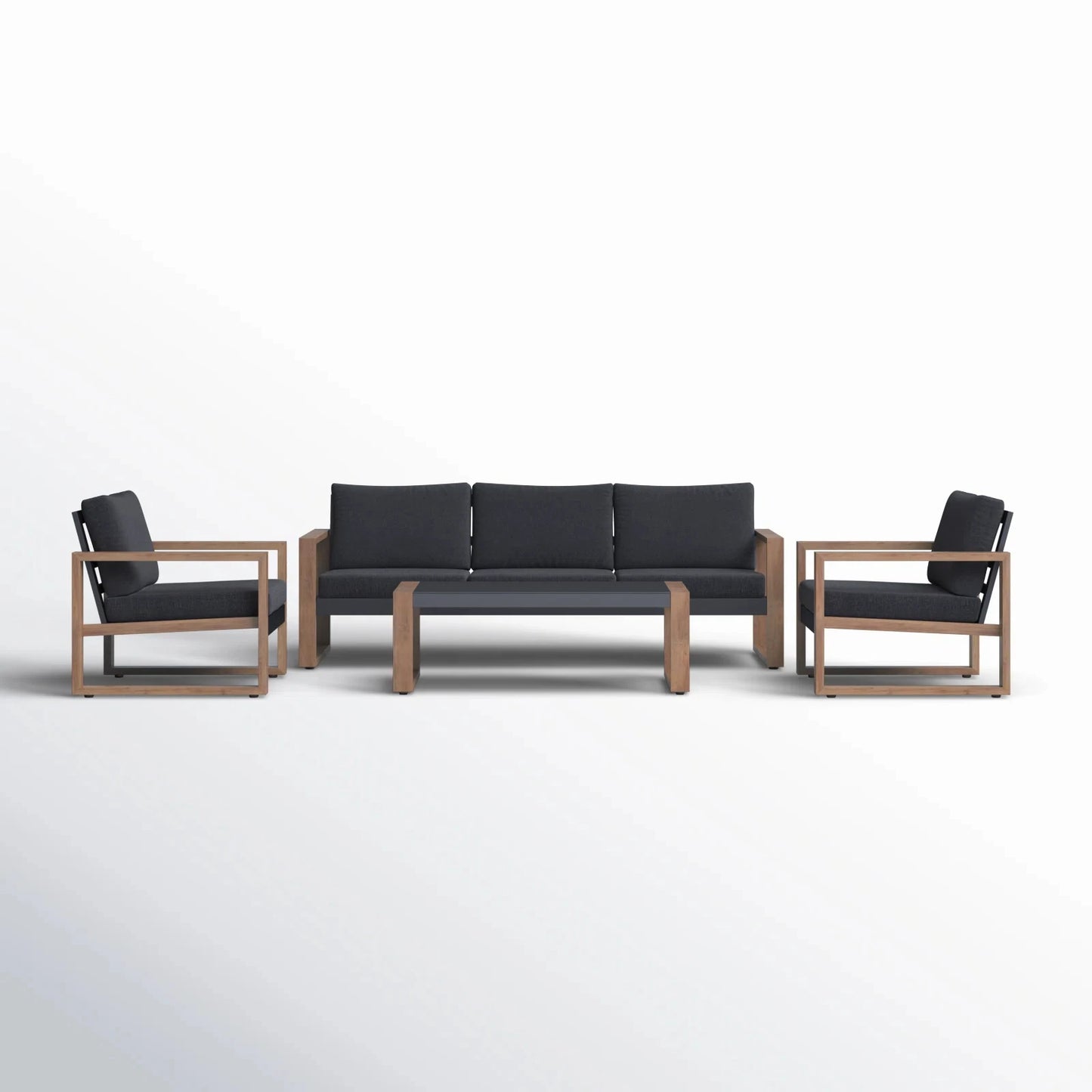 Grand Patio Outdoor Modern Aluminum Furniture 5 Person Set