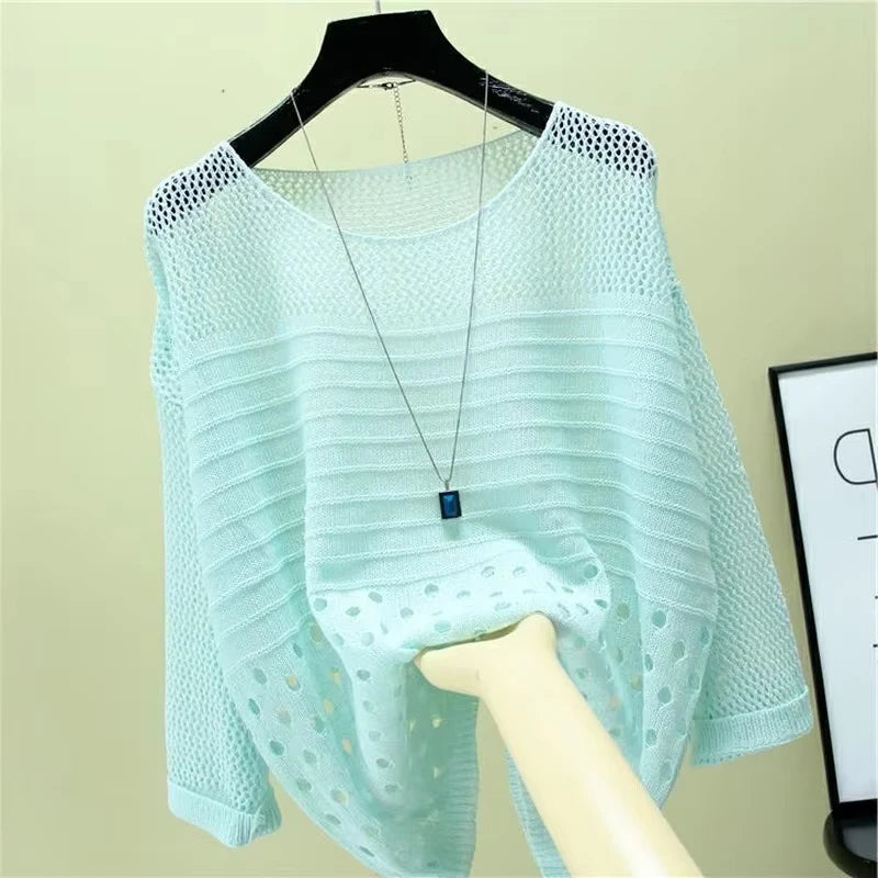 SURWENYUECN Fashion Ice Silk Women Knitted Vest Top