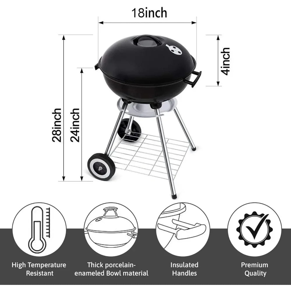 Portable Heavy-Duty Charcoal Grill for Perfect Outdoor Barbecues