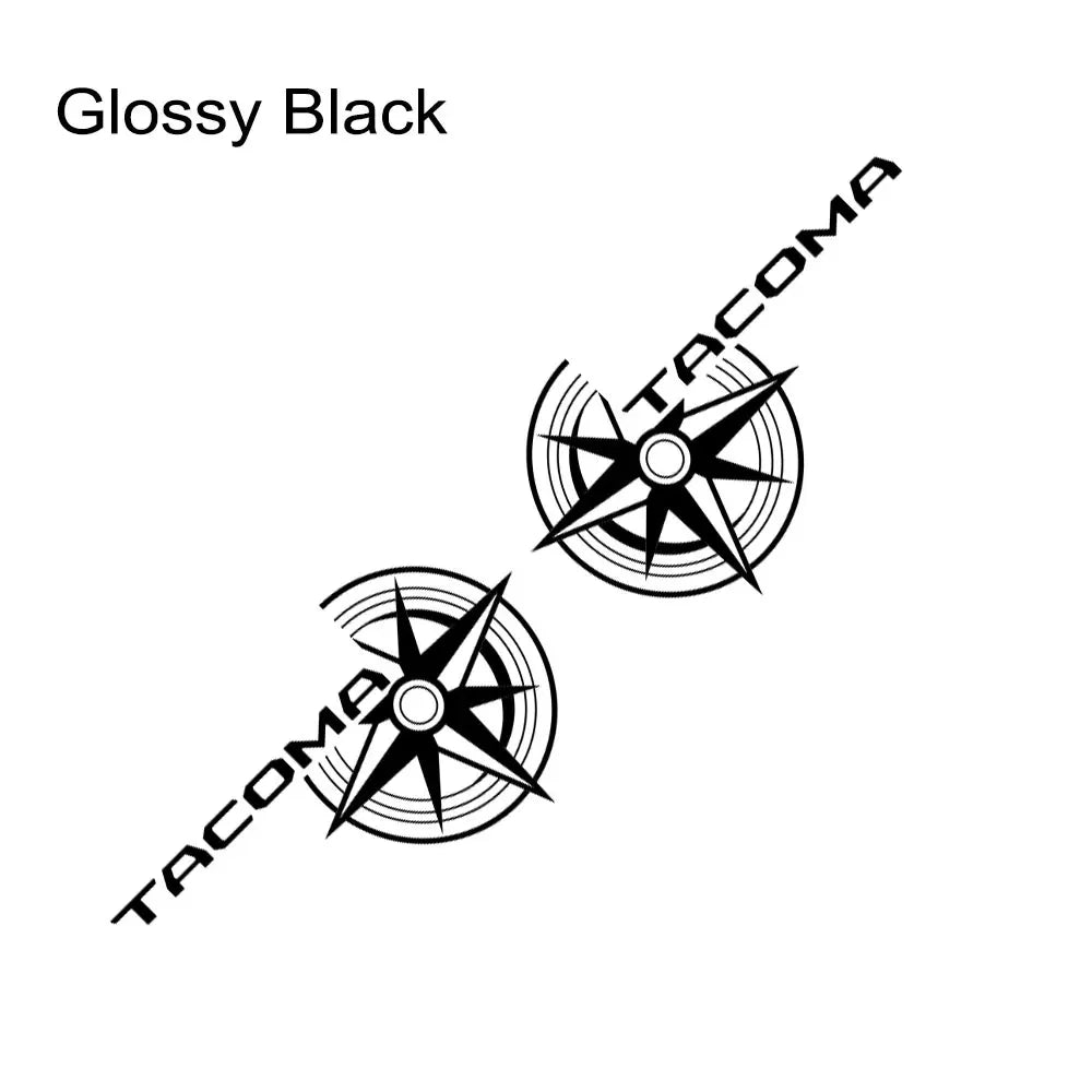 Pickup Trunk Bed Side Stickers For Toyota Tacoma TRD Truck Graphics Compass Decor Vinyl Film Cover Auto Tuning Accessories