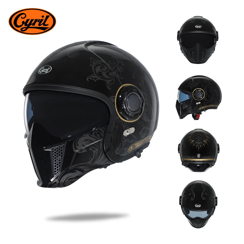 Cyril Modular Motorcycle Helmet DOT ECE Approved Full Face