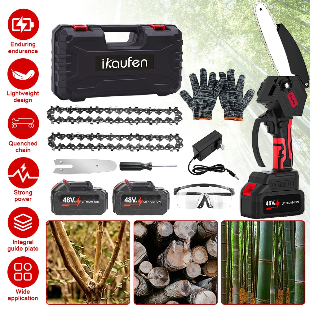 Hign-concerned Lithium Cordless Chainsaw Portable Outdoor Pruning