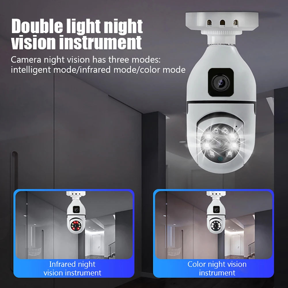 4MP Dual Lens Wifi Security Camera with Two Way Audio