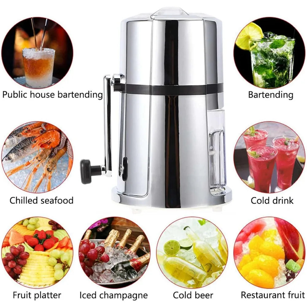 PEISI Manual Ice Crusher With Stainless Steel Rotary Blade