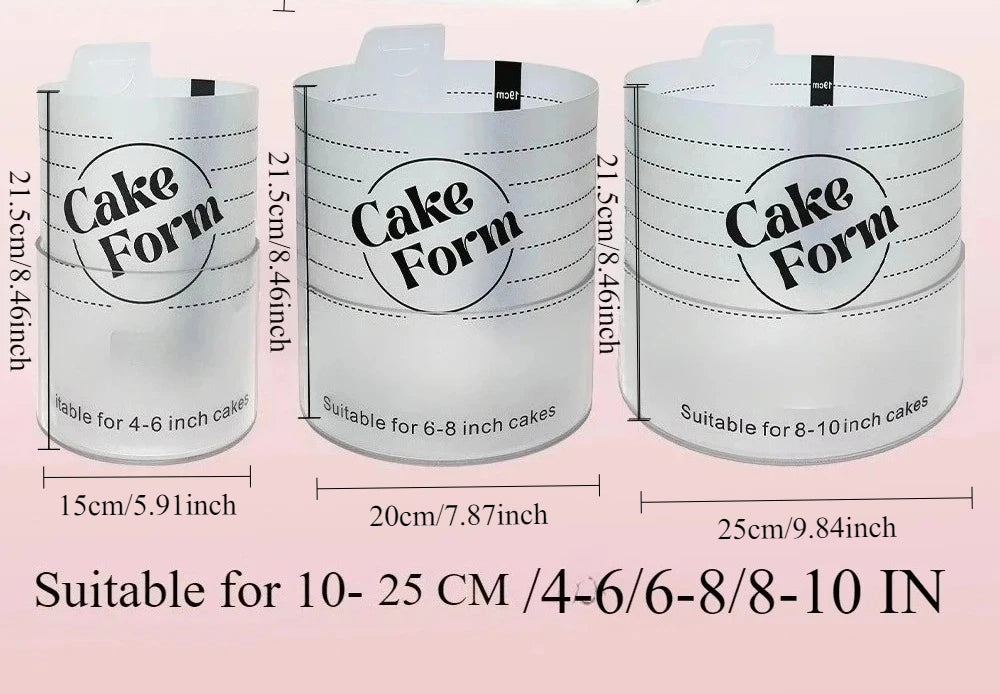 Adjustable Round Acrylic Cake Ring Mold for Baking and Decorating