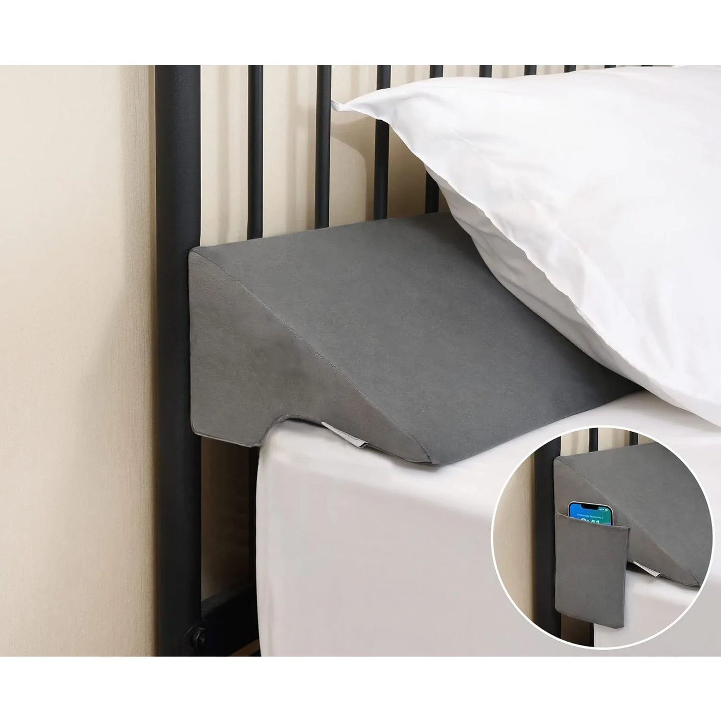 Fabric Count King Bed Wedge Pillow Headboard Gap Filler