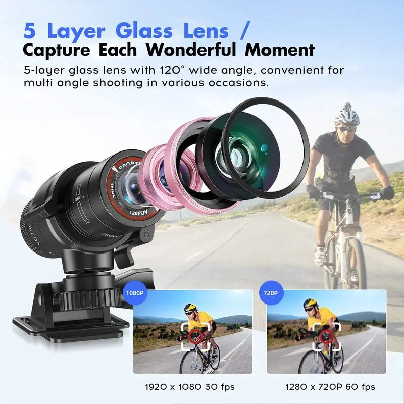 F9 Action Camera for Bike and Motorcycle Adventures