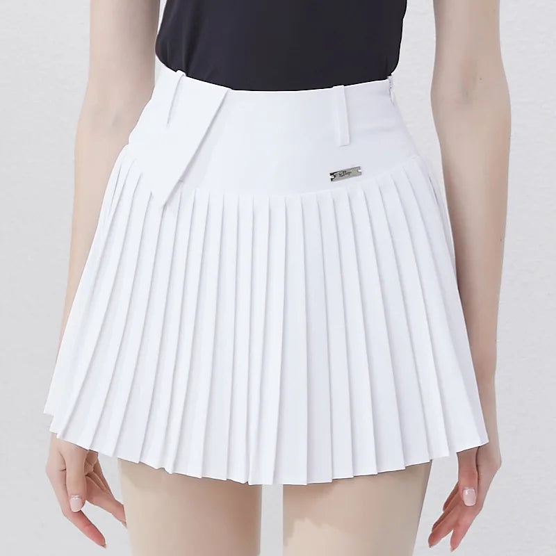 WH Light Snow Women Golf Sport TShirt Pleated Skirt