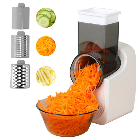 Electric Cheese Grater and Vegetable Slicer for Effortless Meal Prep