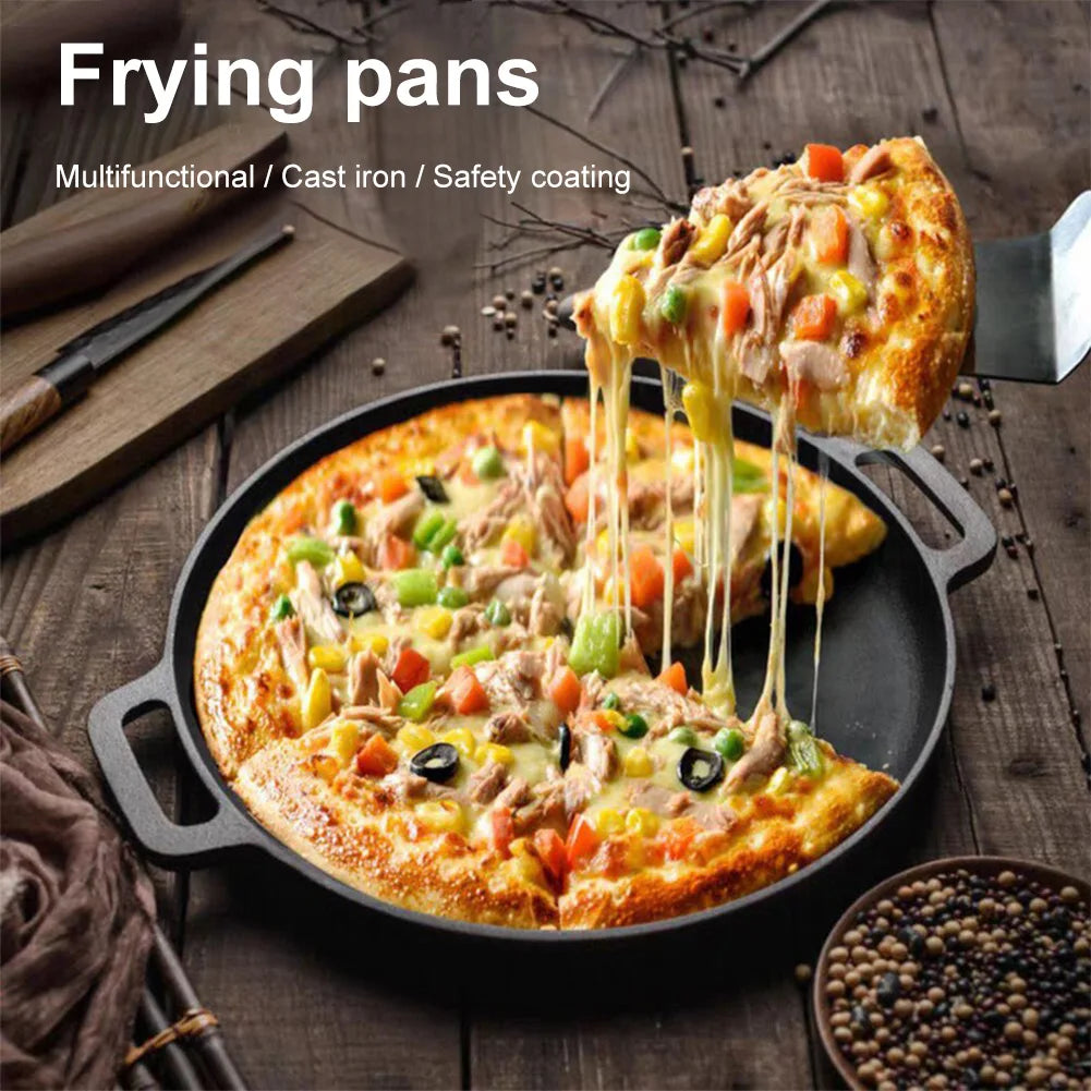 Cast Iron BBQ Camping Fry Pan with Dual Handles