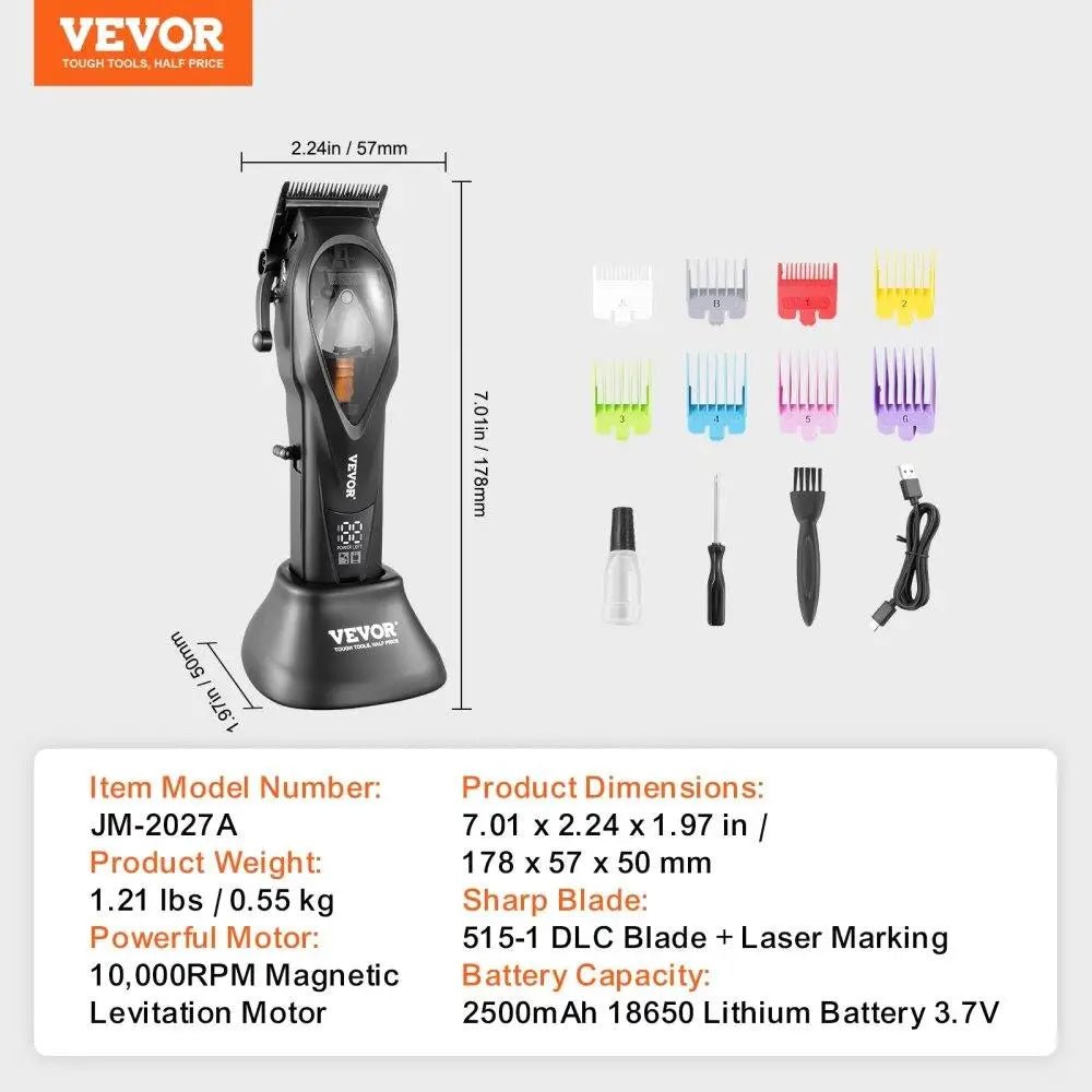 Professional Men's Barber Hair Clipper with Powerful Cutting Performance