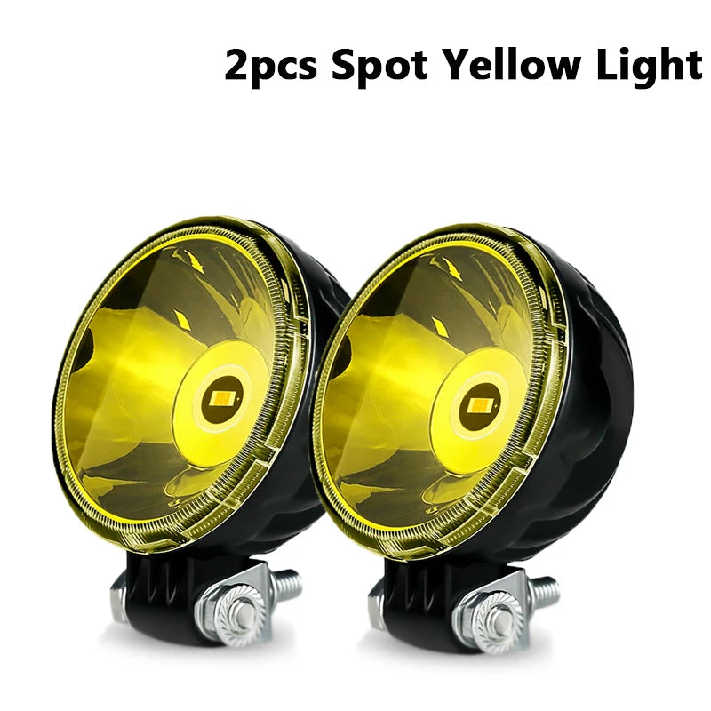 ANMINGPU Led Work Light Spotlight 2 Pack For Offroad Vehicles