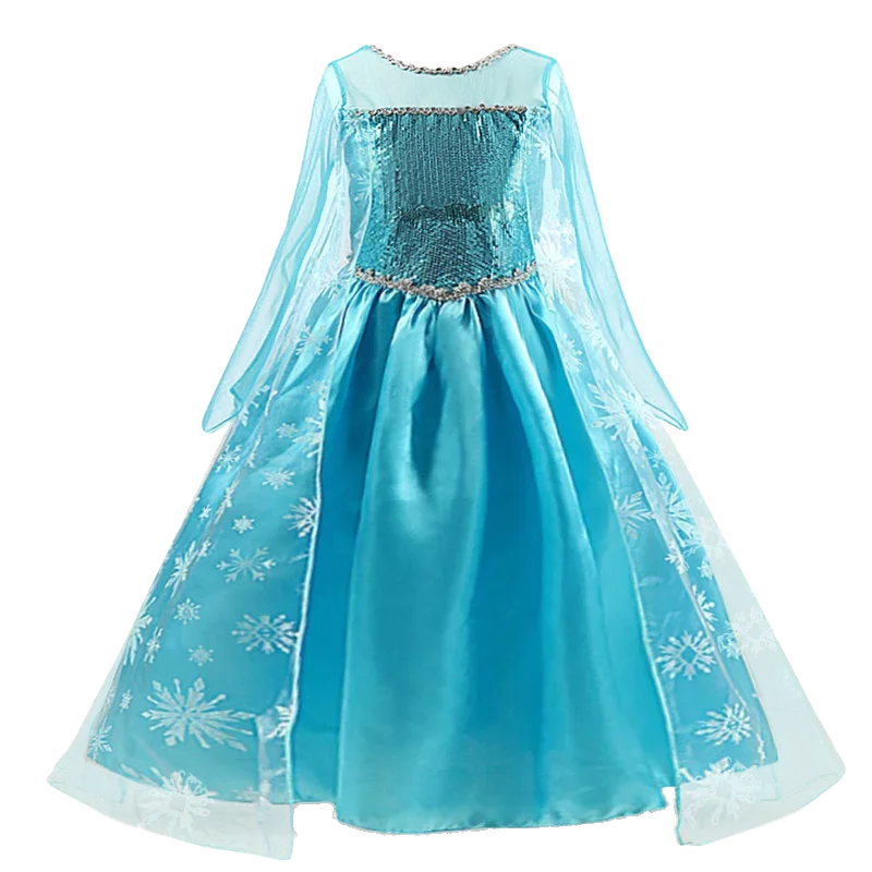 Girls Snow Queen Elsa Costume for Carnival Party Fun