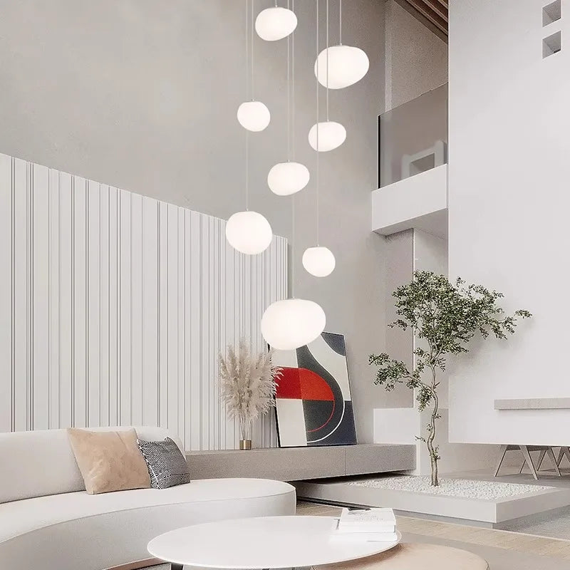Modern Home Decor LED Pendant Lights for Living Room and Dining Room Adjustable Hanging Lamps with Remote Control