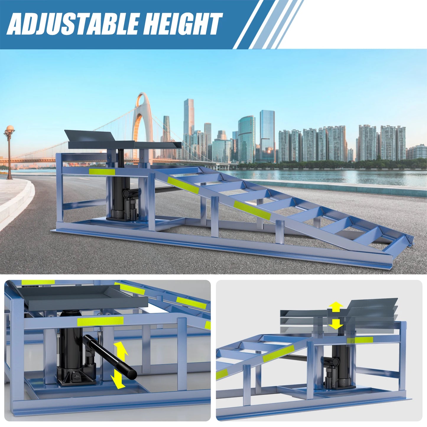 Hign-concerned Car Ramps 2-Piece Steel Hydraulic Lifting Set