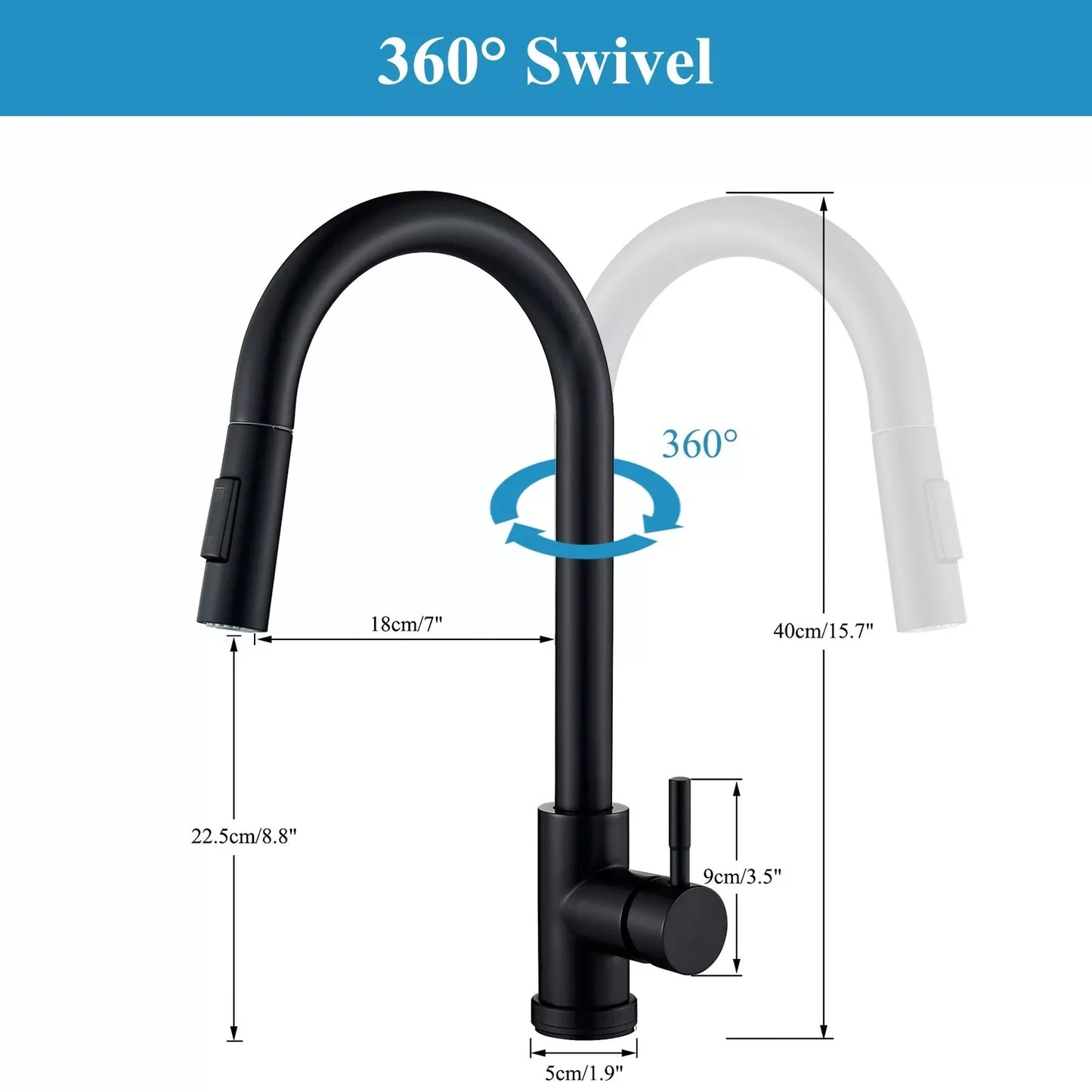 MYQualife Pull Out Sensor Kitchen Faucet Touch Control