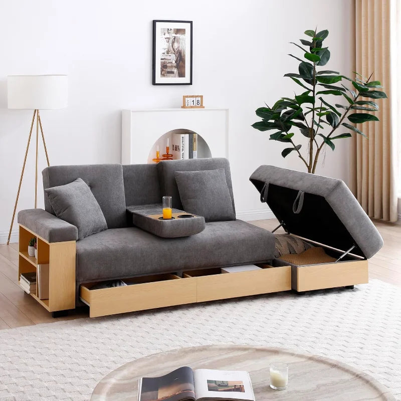 High Concerned Sofa Sleeper Storage Ottoman And Drawer