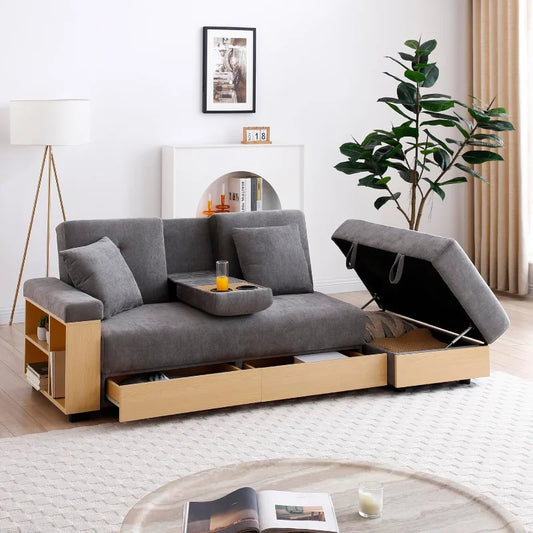 High Concerned Sofa Sleeper Storage Ottoman And Drawer