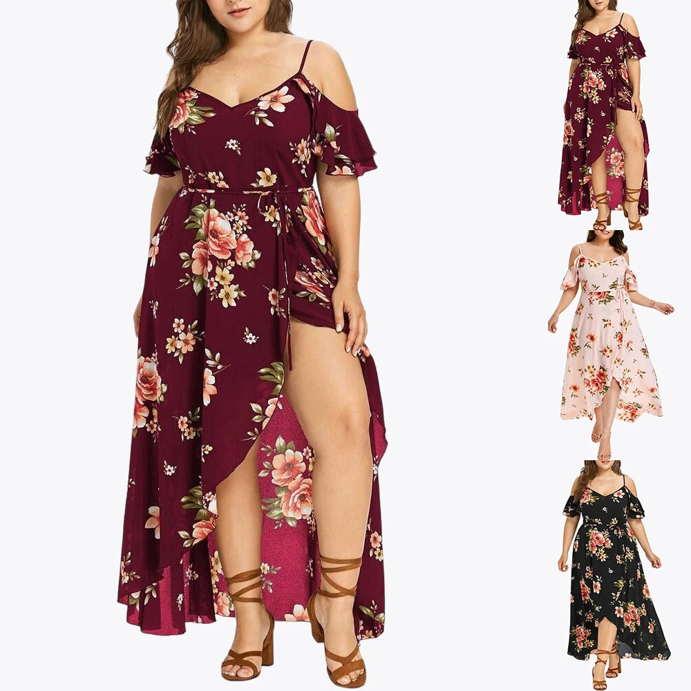 Casual Summer Flower Print Dress for Women