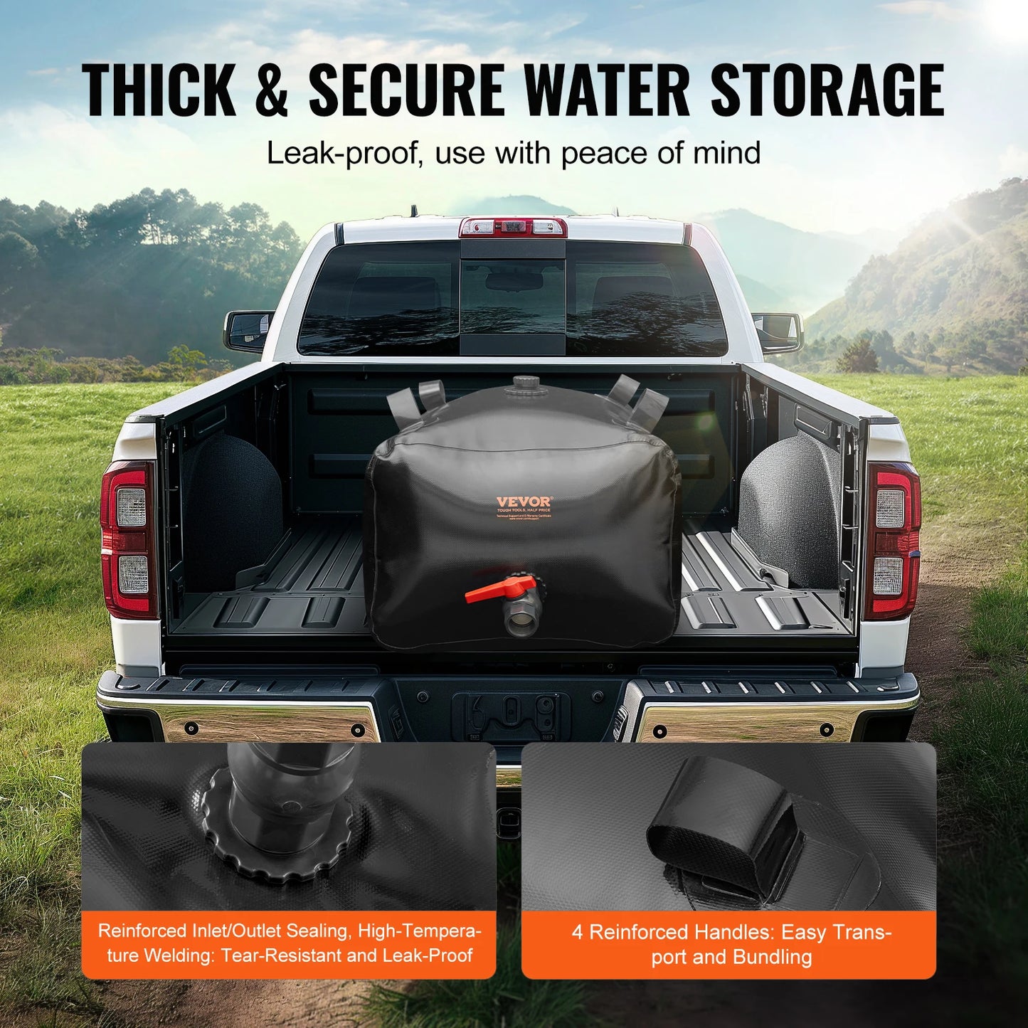 Portable Water Storage Bladder Tank for RV and Outdoor Use