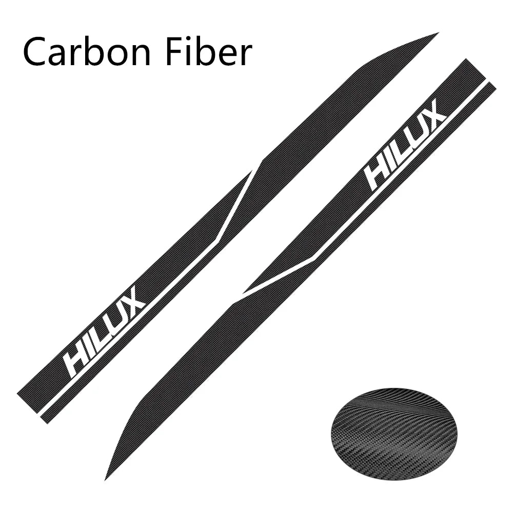 2Pcs Car Door Side Sticker Auto Vinyl Film DIY Decal Sport Styling Accessories For Toyota Hilux Revo Vigo