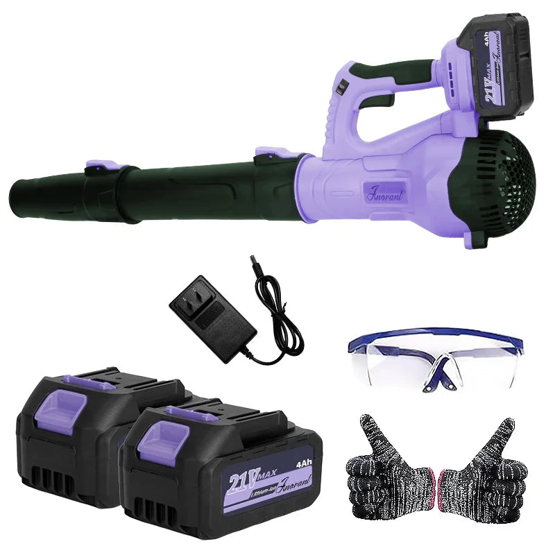 Cordless Leaf Blower With 2 Batteries And Fast Charger