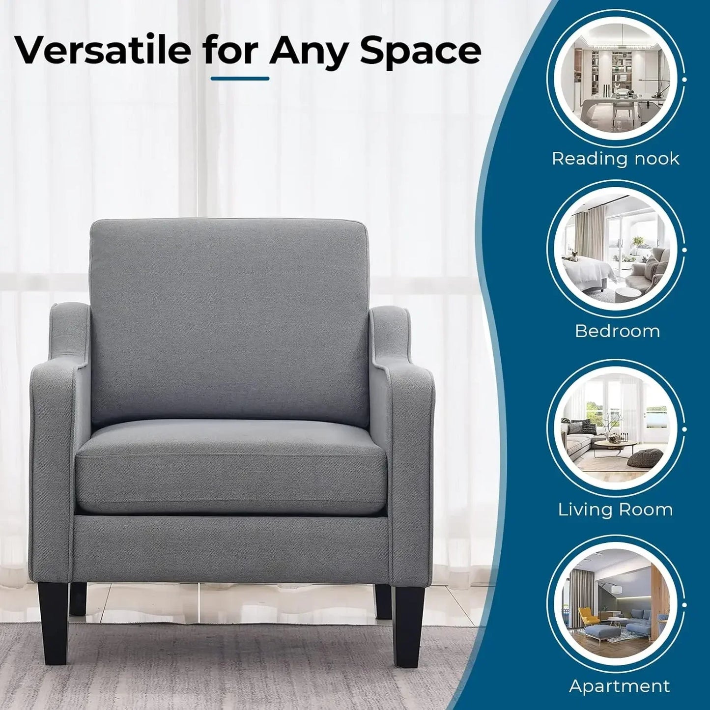Mid Century Modern Accent Chair for Stylish Living Rooms