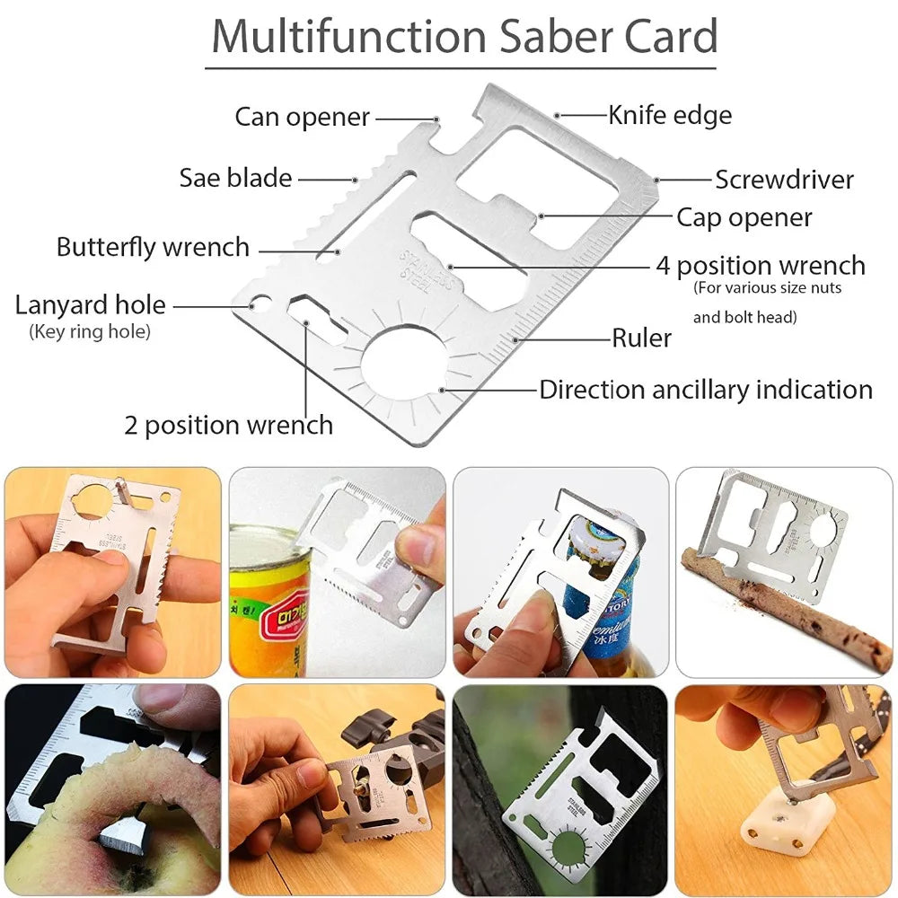 Car Survival First Aid Kit Window Breaker Portable Emergency Gear