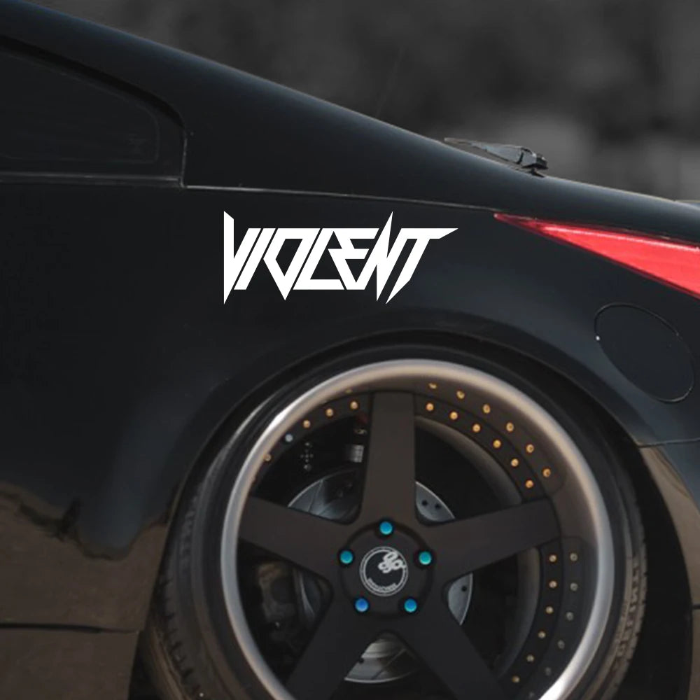 Violent Car Stickers Vinyl Film Front And Rear Windshield Truck Body Sunscreen Decals Drifting Auto Motorcycle Decor Accessories