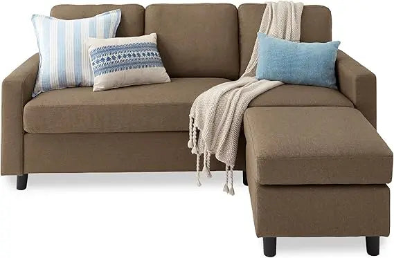 Modern Upholstered L-Shape Sectional Sofa with Chaise Lounge