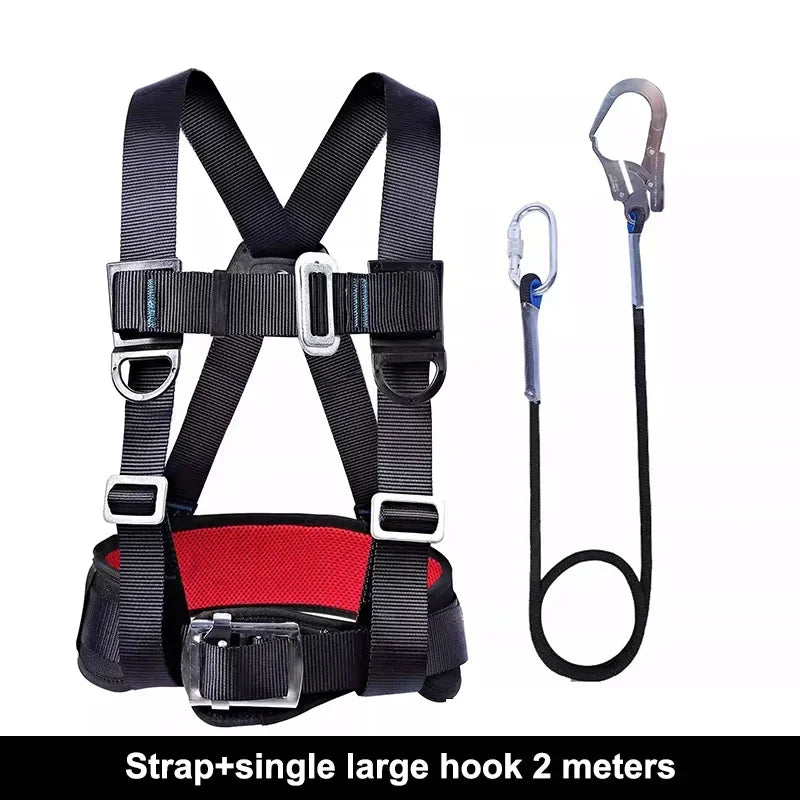 Three Point Half Body Work Safety Belt Outdoor Rock Climbing Electrician Construction Wear Resistant Safety Harness Rope Set