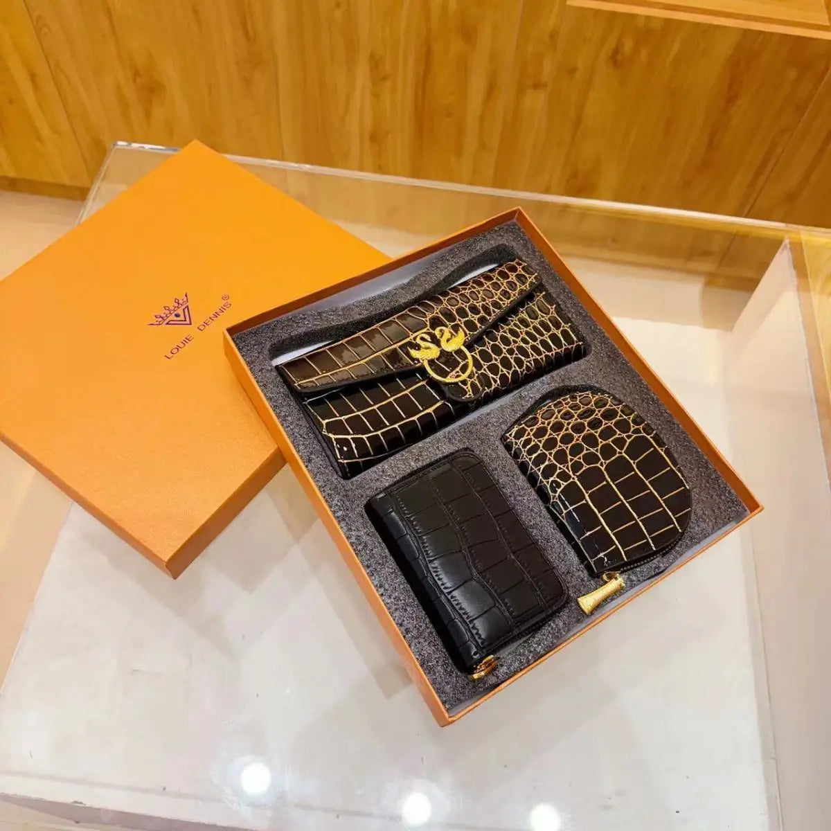 SHXI Foldable Card Case Three In One Fashion Gift Box