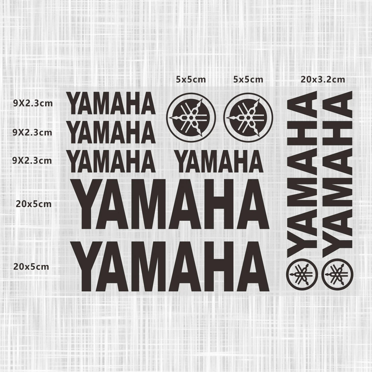 Yamaha Logo Stickers for Motorcycle Tank Helmet Decals