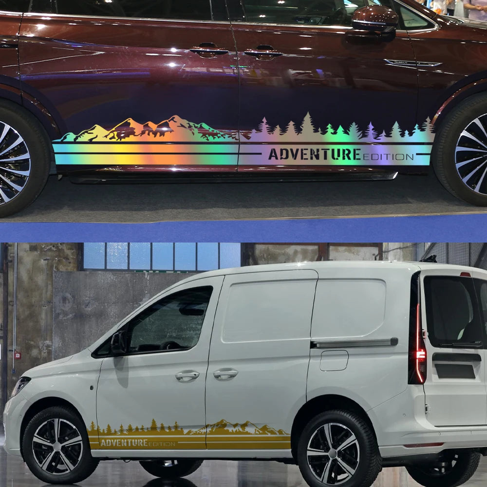 2PCS Car Stickers for Volkswagen VW Caddy MK1 MK2 MK3 MK4 Maxi Kombi Camper Van Vinyl Decals Tuning Accessories