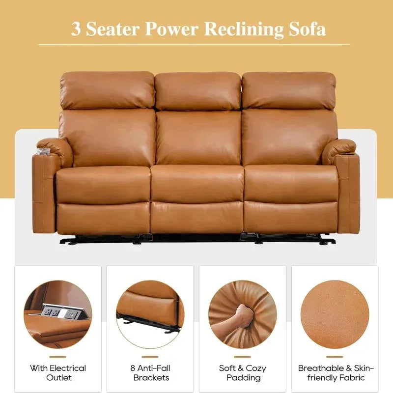 RPD4-3 Exceptionally UltraPremium Recliner PU Leather HomeTheater Sofa With FlipBack