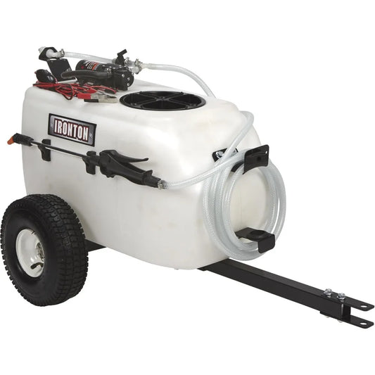 Tow-Behind Trailer Broadcast and Spot Sprayer 13 Gallon Capacity 1 GPM 12 Volt DC