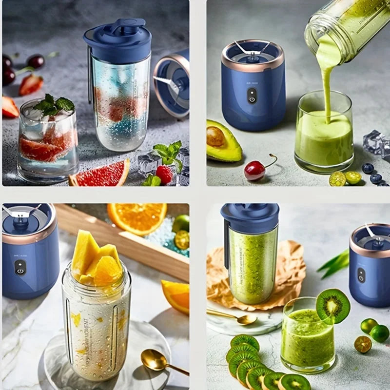 Portable Electric Fruit Juicer Blender for Smoothies and Milkshakes
