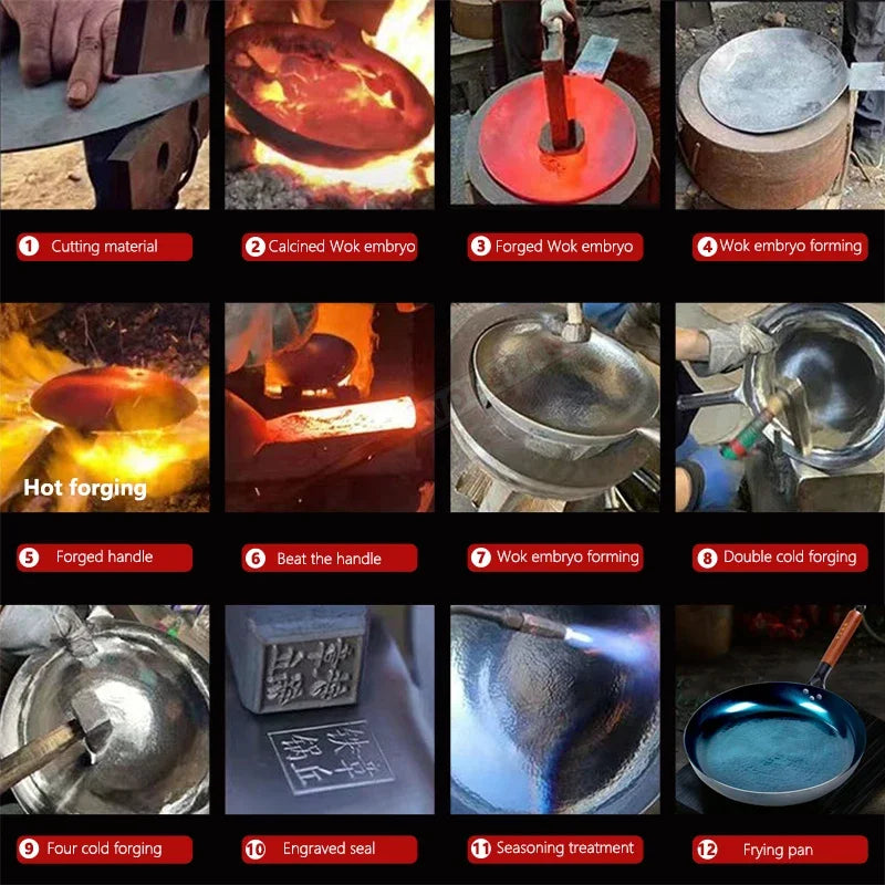 Cast Iron Frying Pan Uncoated Skillet Gas Induction Stove