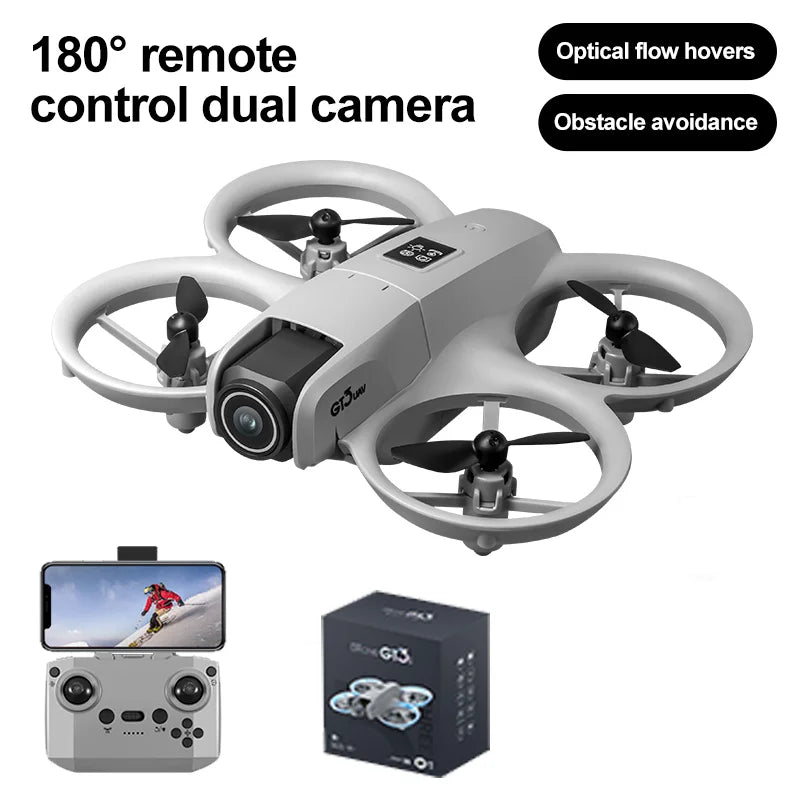 GT3 Mini LED Foldable Drone GPS 8K HD Dual Camera Brushless Motor Obstacle Avoidance Quadcopter RC Toys Gifts
