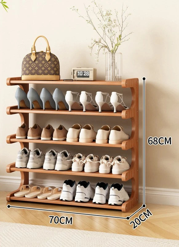 Modern Wooden Shoe Rack for Home and Dormitory Storage