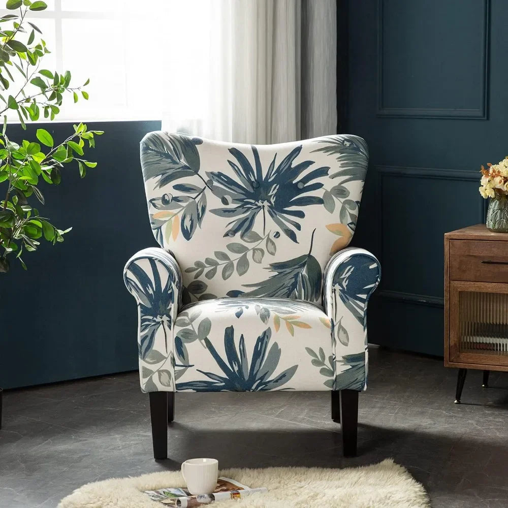 Cover Modern Upholstered Living Room Chair With Wooden Legs