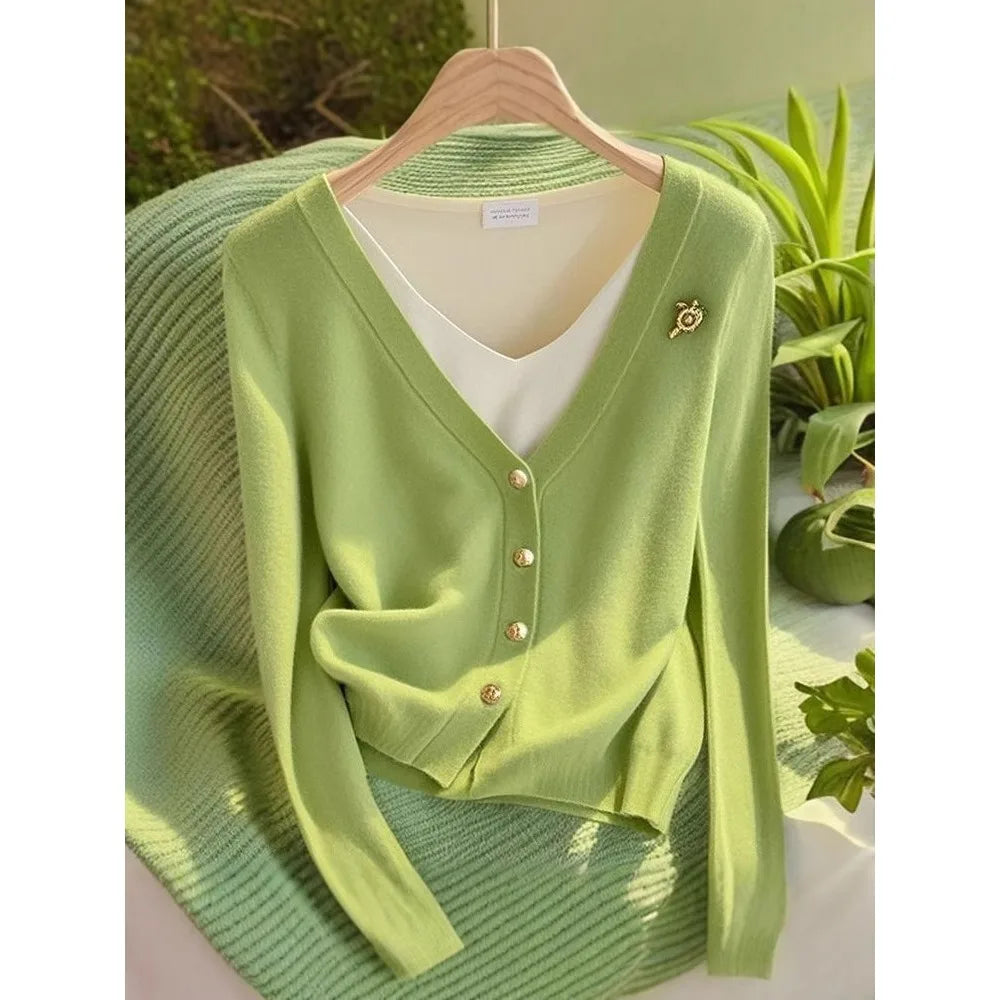 Women Thin Cardigan Sweater Lightweight Knit Outerwear Jacket