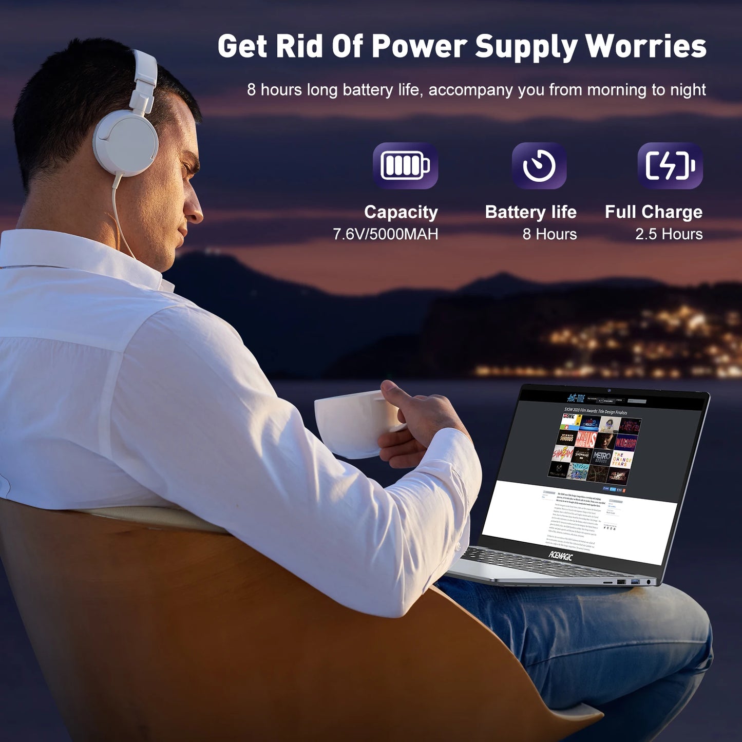 ACEMAGIC Ultra Slim Laptop with Intel Processor and 16GB RAM