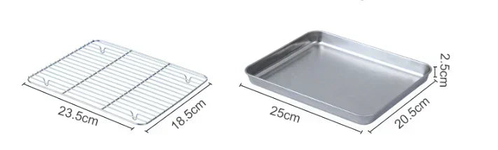 Stainless Steel Baking Pan with Wire Rack for Versatile Cooking