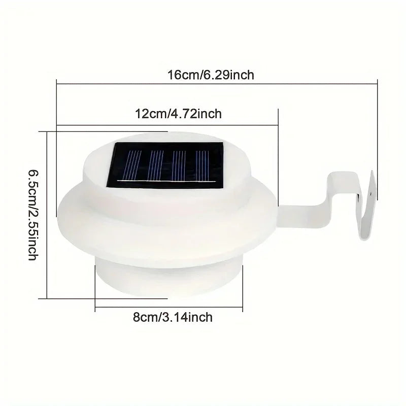 XIWANGFIRE Solar Gutter Lights for Porch Pathway Garden Lighting