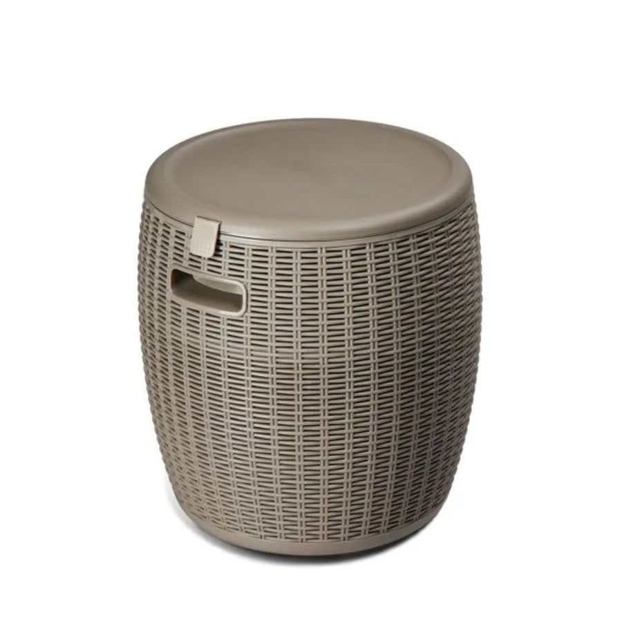 Portable Ice Cooler Side Table with Built-In Handle