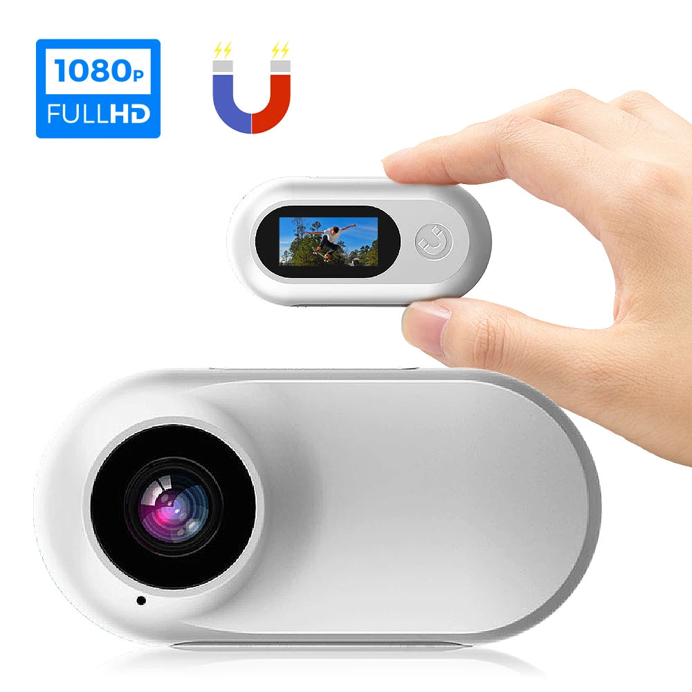 Action Mini Camera With Magnetic Attraction For Sports Recording