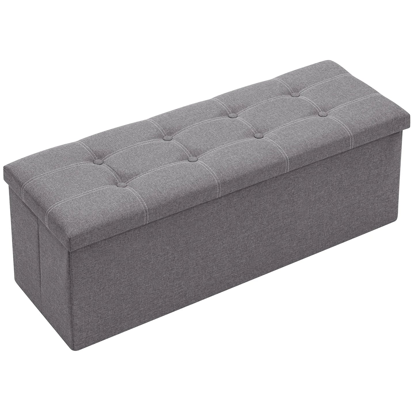 Hommpa Storage Ottoman Bench With Divider And Foot Stool