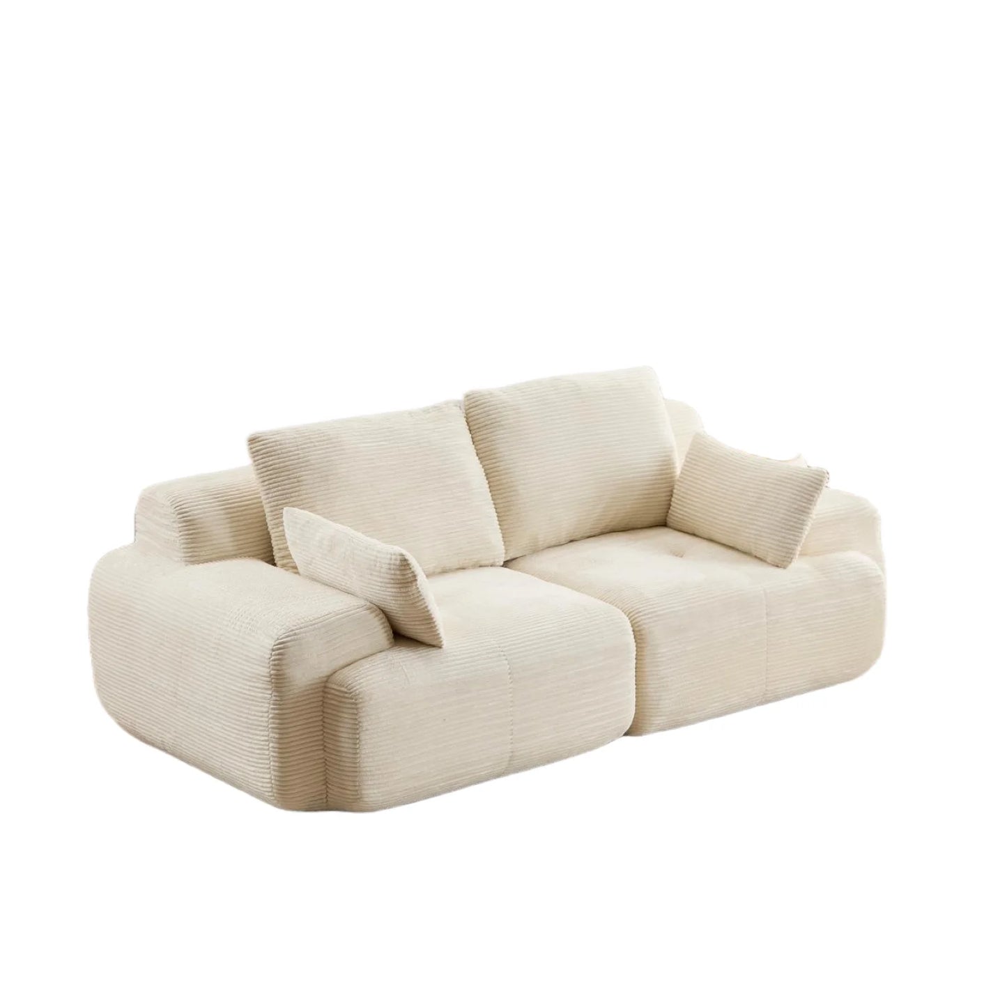 CN Zhejiang Modern Memory Foam Compressed Sofa Corduroy Sectional Couch For Living Room No Assembly Required
